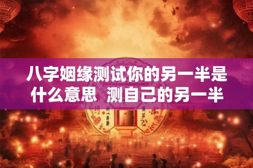 八字姻缘测试你的另一半是什么意思  测自己的另一半