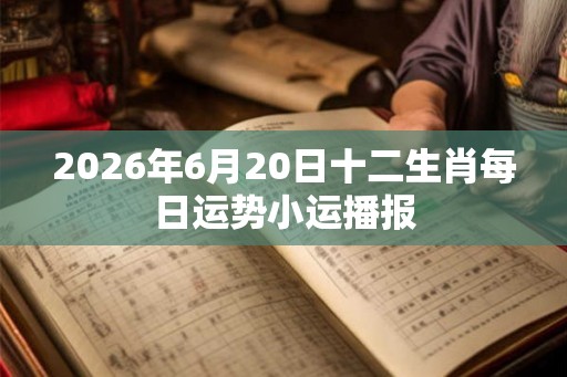2026年6月20日十二生肖每日运势小运播报