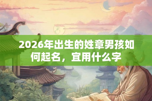 2026年出生的姓章男孩如何起名，宜用什么字