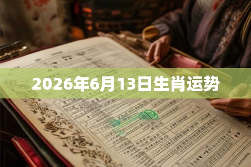 2026年6月13日生肖运势