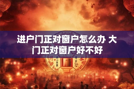 进户门正对窗户怎么办 大门正对窗户好不好