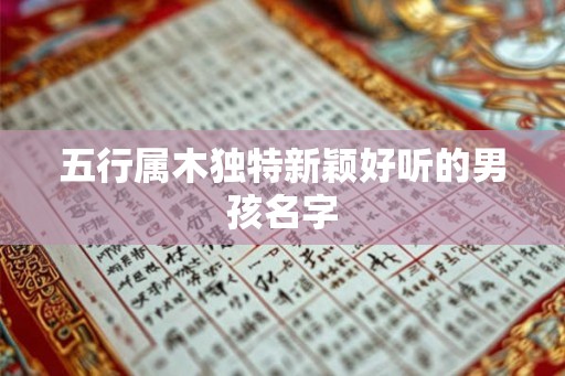 五行属木独特新颖好听的男孩名字 五行属木独特新颖好听的男孩名字