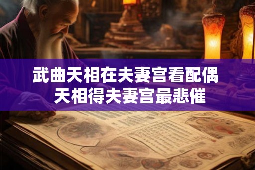 武曲天相在夫妻宫看配偶  天相得夫妻宫最悲催