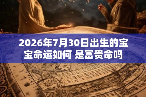 2026年7月30日出生的宝宝命运如何 是富贵命吗