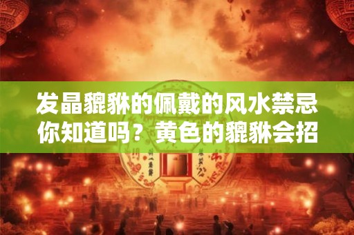 发晶貔貅的佩戴的风水禁忌你知道吗？黄色的貔貅会招财吗？