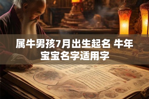 属牛男孩7月出生起名 牛年宝宝名字适用字