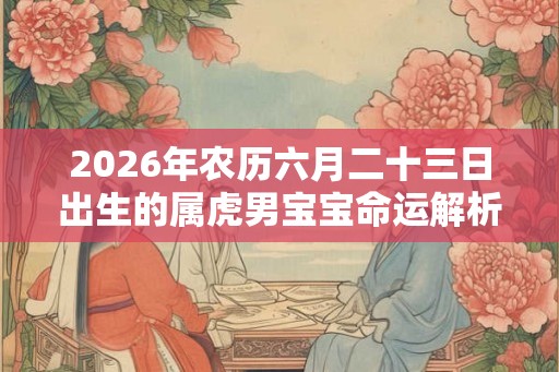 2026年农历六月二十三日出生的属虎男宝宝命运解析大全