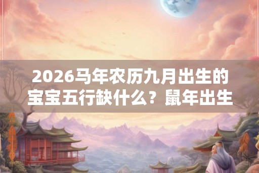 2026马年农历九月出生的宝宝五行缺什么？鼠年出生起名有什么禁忌？