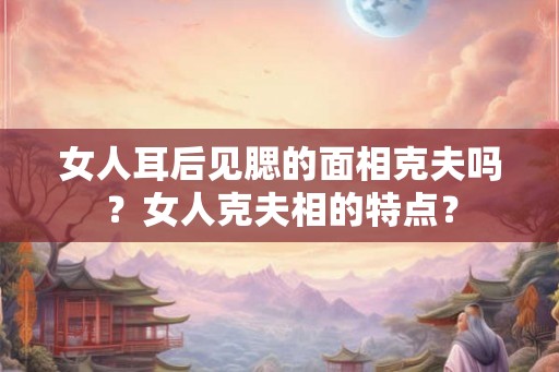 女人耳后见腮的面相克夫吗？女人克夫相的特点？