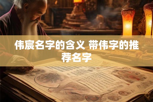 伟宸名字的含义 带伟字的推荐名字 伟宸名字的含义 带伟字的推荐名字