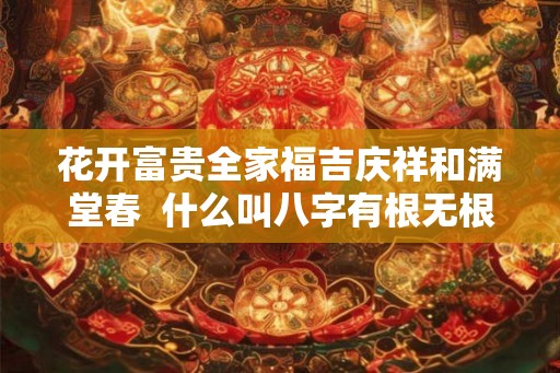 花开富贵全家福吉庆祥和满堂春  什么叫八字有根无根