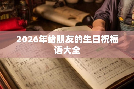 2026年给朋友的生日祝福语大全
