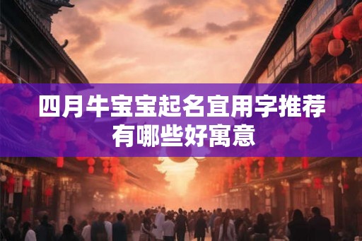 四月牛宝宝起名宜用字推荐 有哪些好寓意 四月牛宝宝起名宜用字推荐 有哪些好寓意