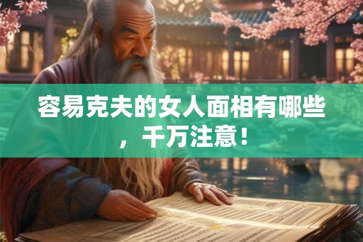 容易克夫的女人面相有哪些，千万注意！