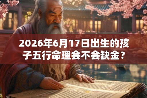 2026年6月17日出生的孩子五行命理会不会缺金？