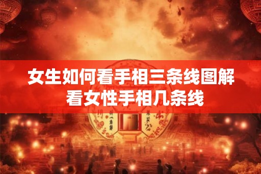 女生如何看手相三条线图解  看女性手相几条线