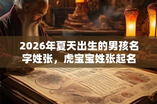 2026年夏天出生的男孩名字姓张，虎宝宝姓张起名