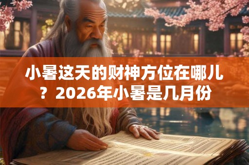 小暑这天的财神方位在哪儿？2026年小暑是几月份