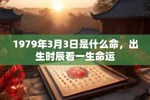 1979年3月3日是什么命，出生时辰看一生命运