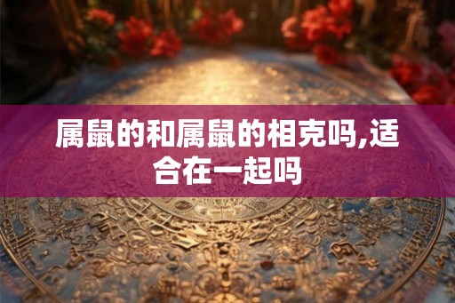 属鼠的和属鼠的相克吗,适合在一起吗