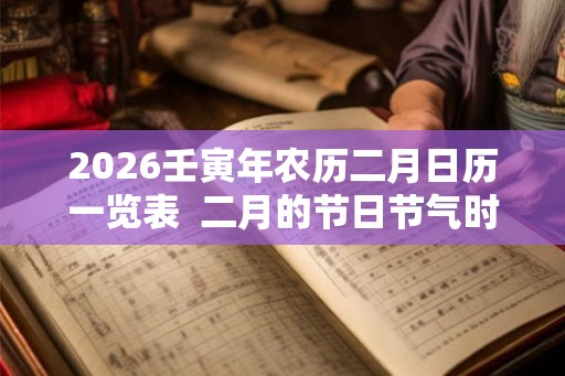 2026壬寅年农历二月日历一览表  二月的节日节气时间