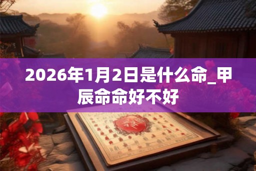 2026年1月2日是什么命_甲辰命命好不好