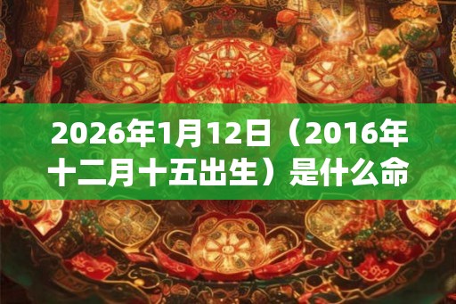 2026年1月12日（2016年十二月十五出生）是什么命_命运如何