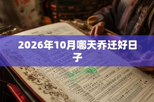 2026年10月哪天乔迁好日子
