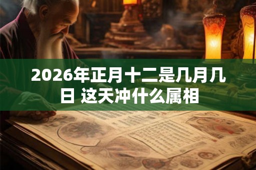 2026年正月十二是几月几日 这天冲什么属相