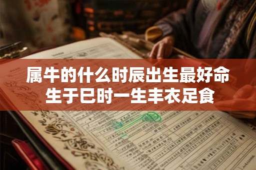 属牛的什么时辰出生最好命 生于巳时一生丰衣足食