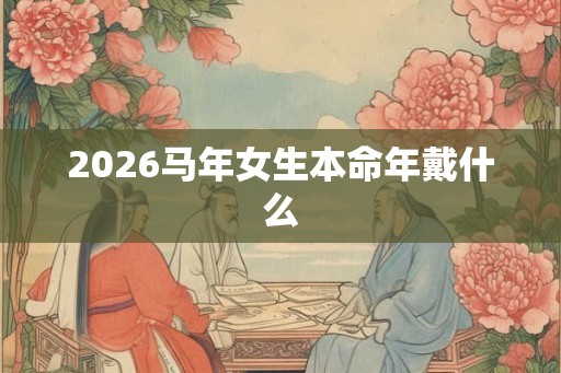 2026马年女生本命年戴什么
