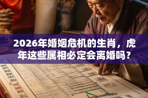 2026年婚姻危机的生肖，虎年这些属相必定会离婚吗？