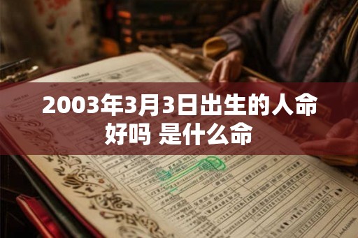 2003年3月3日出生的人命好吗 是什么命