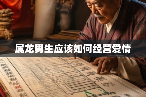 属龙男生应该如何经营爱情