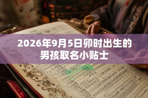 2026年9月5日卯时出生的男孩取名小贴士