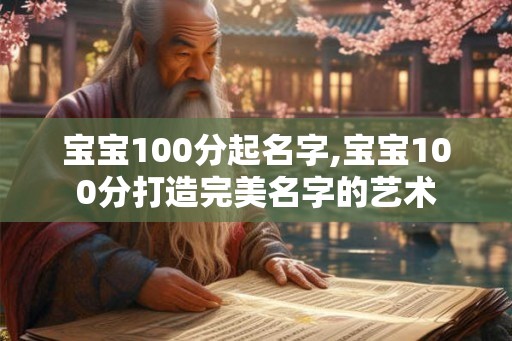 宝宝100分起名字,宝宝100分打造完美名字的艺术
