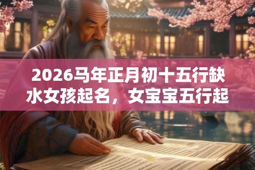 2026马年正月初十五行缺水女孩起名，女宝宝五行起名