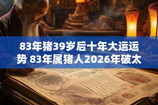 83年猪39岁后十年大运运势 83年属猪人2026年破太岁注意事项