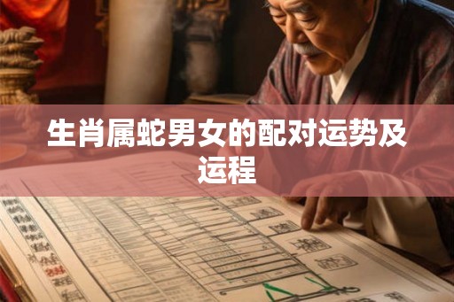 生肖属蛇男女的配对运势及运程