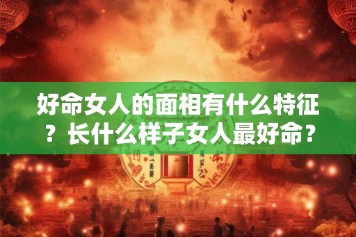 好命女人的面相有什么特征？长什么样子女人最好命？