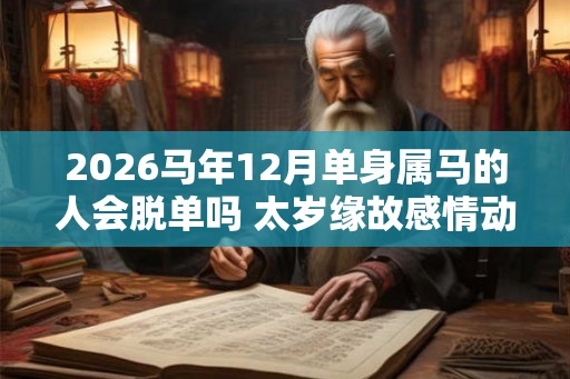 2026马年12月单身属马的人会脱单吗 太岁缘故感情动荡