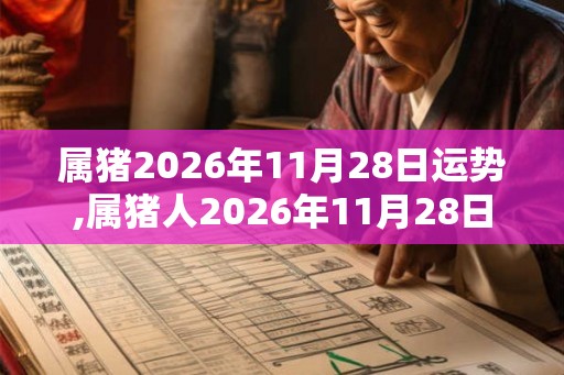 属猪2026年11月28日运势,属猪人2026年11月28日财运,生肖猪2026年11月28日运势