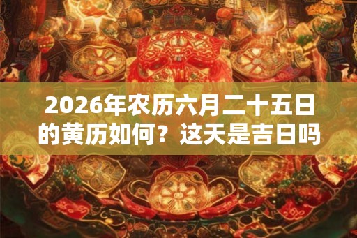 2026年农历六月二十五日的黄历如何？这天是吉日吗？
