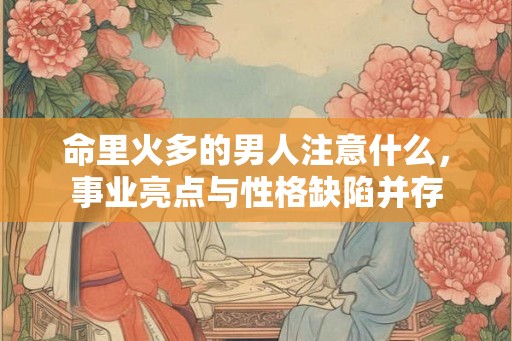 命里火多的男人注意什么，事业亮点与性格缺陷并存