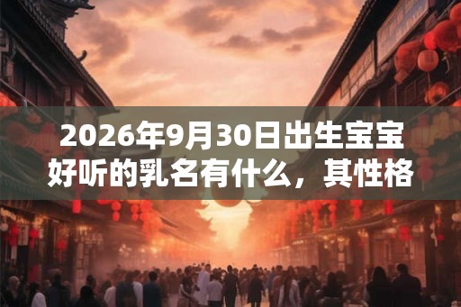 2026年9月30日出生宝宝好听的乳名有什么，其性格如何？
