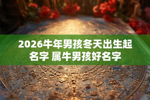 2026牛年男孩冬天出生起名字 属牛男孩好名字 2026牛年男孩冬天出生起名字 属牛男孩好名字