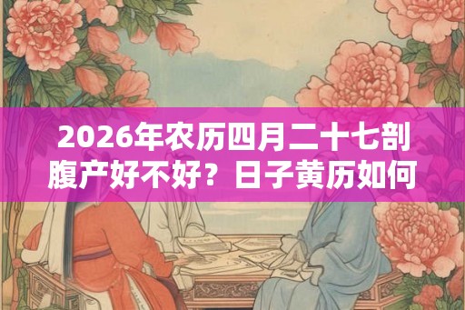 2026年农历四月二十七剖腹产好不好？日子黄历如何？