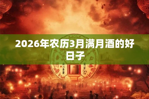 2026年农历3月满月酒的好日子 2026年农历3月满月酒的好日子