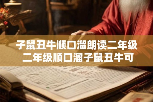 子鼠丑牛顺口溜朗读二年级 二年级顺口溜子鼠丑牛可以用来学什么