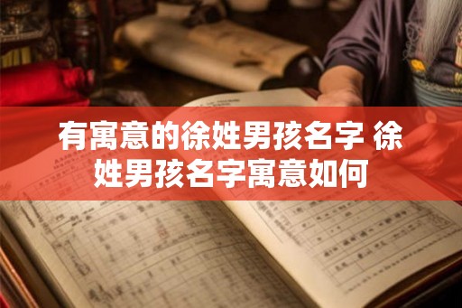 有寓意的徐姓男孩名字 徐姓男孩名字寓意如何 有寓意的徐姓男孩名字 徐姓男孩名字寓意如何